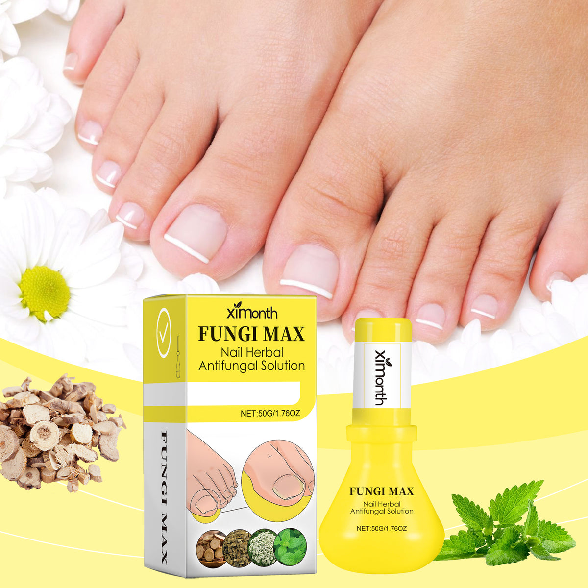 Herbal Nail Care Solution Hand, Foot And Nail Cleansing And Repair Bright Nail Thick Toe Care Solution